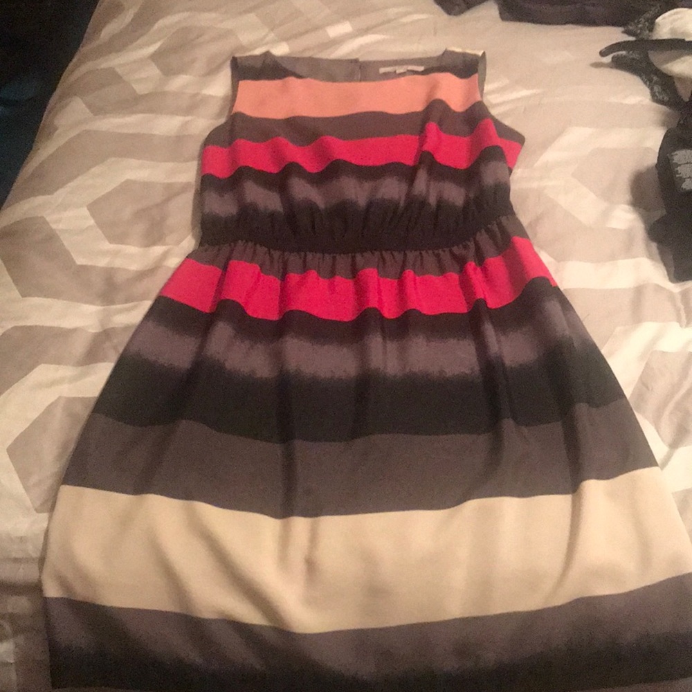 Striped Ann Taylor dress! Size L!